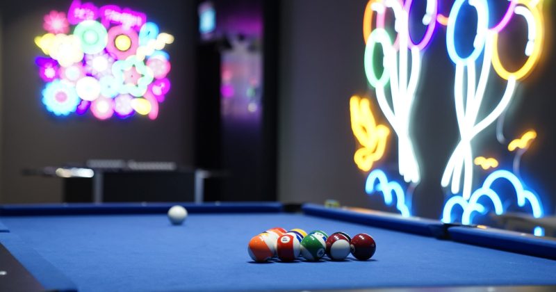 Pool table entertainment area at Nest 2 event venue Singapore